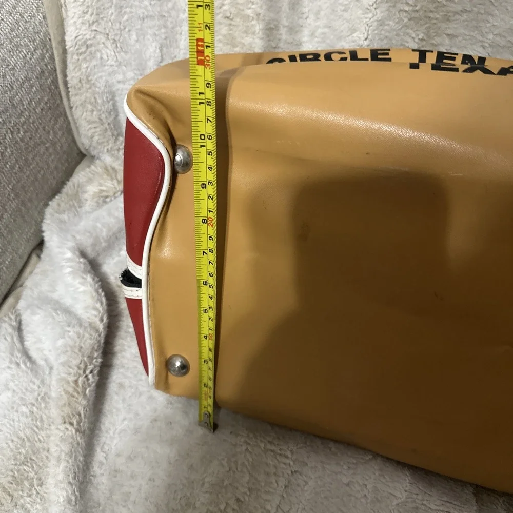 VTG Texas Boy Scouts Red/Tan Full Zip Sport/Bowling Ball Bag w/Carry Handles